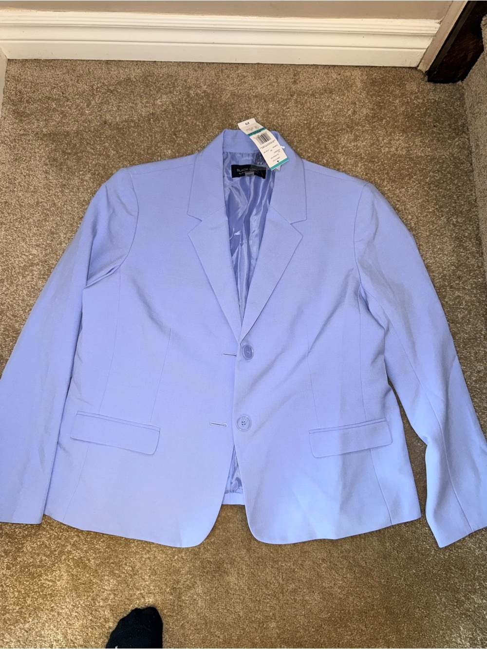 Evan-Picone Black Label Periwinkle Blue Tailored Blazer Size 16 NWT